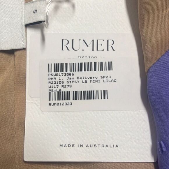 Revolve Rumer Womens S Gypsy A Line Mini Dress Purple Cutouts Long Sleeve NWT - Picture 9 of 12